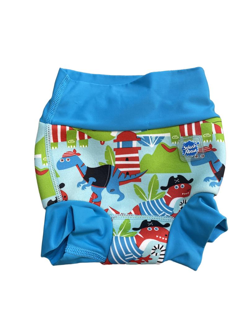 Preloved Splash About - Blue Green Red Dinosaur Pirate Swim Nappy (3-6m)