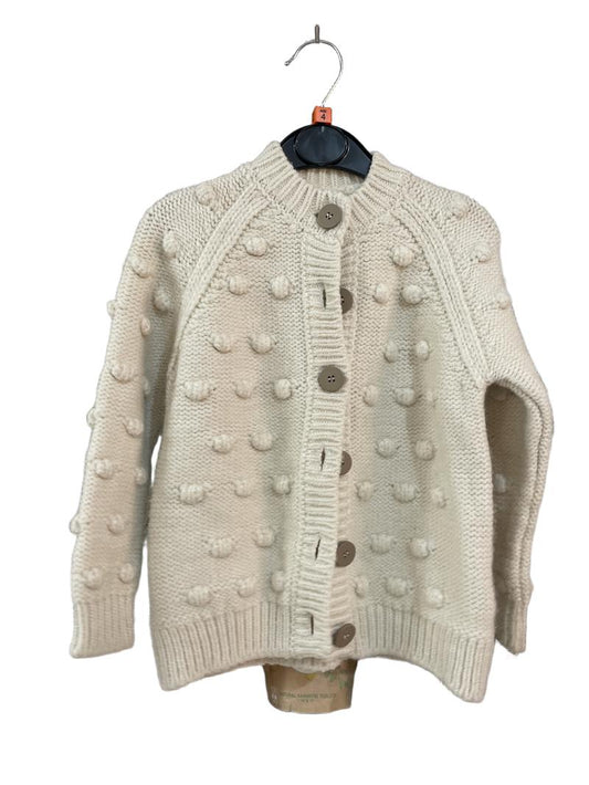 Preloved Next - Cream Knit Chunky Knit Bobble Cardigan (4-5y)