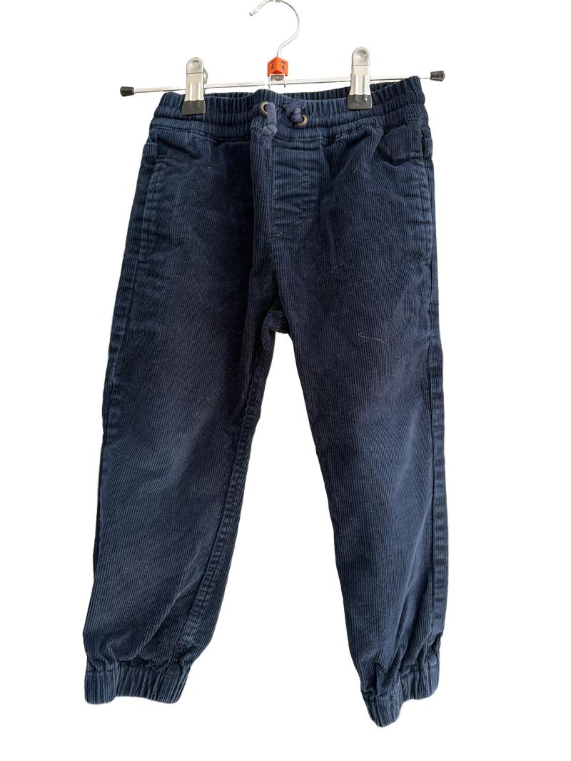 Preloved John Lewis - Navy Corduroy Trousers With Elasticated Cuff (4-5y)