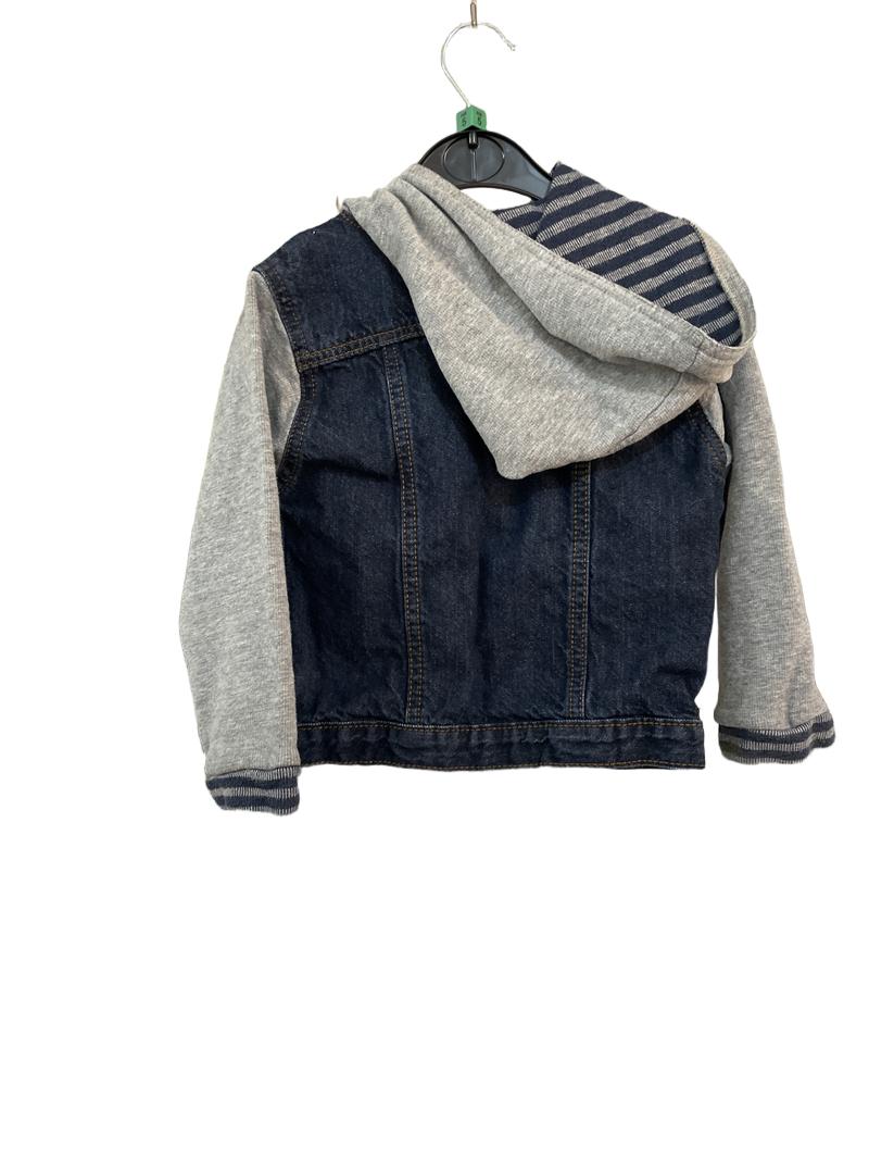 Preloved Wrangler - Denim And Gray Jersey Hoodie Jacket (5-6y)