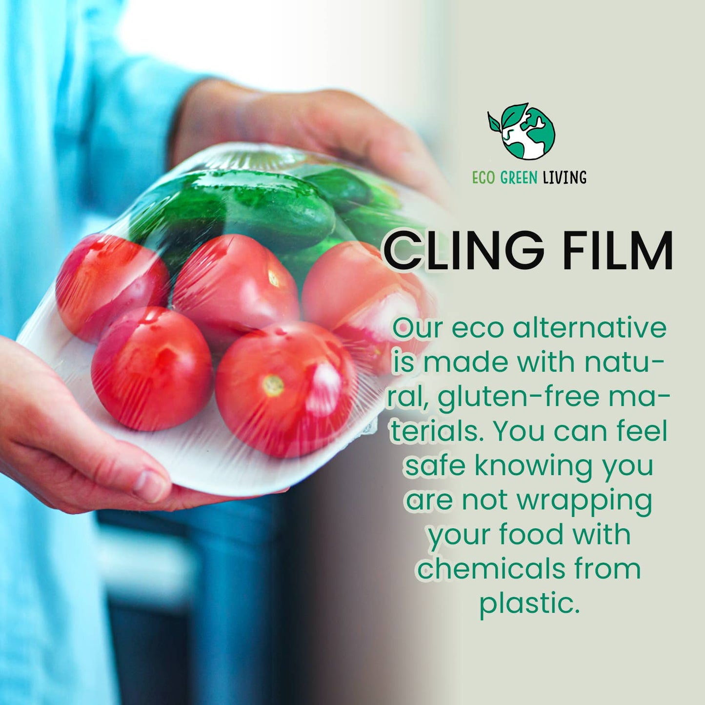 Compostable Cling Film - 1 roll x 30m - Eco Green Living
