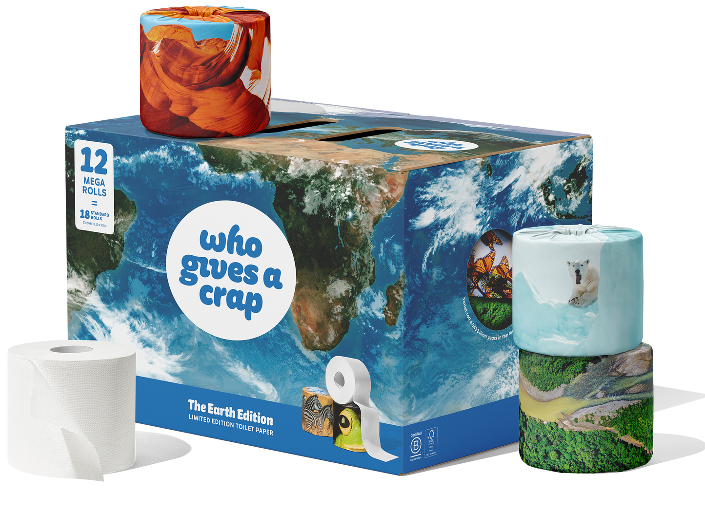 Extra Soft Toilet Tissue Mega Rolls (each) - Who Gives A Crap