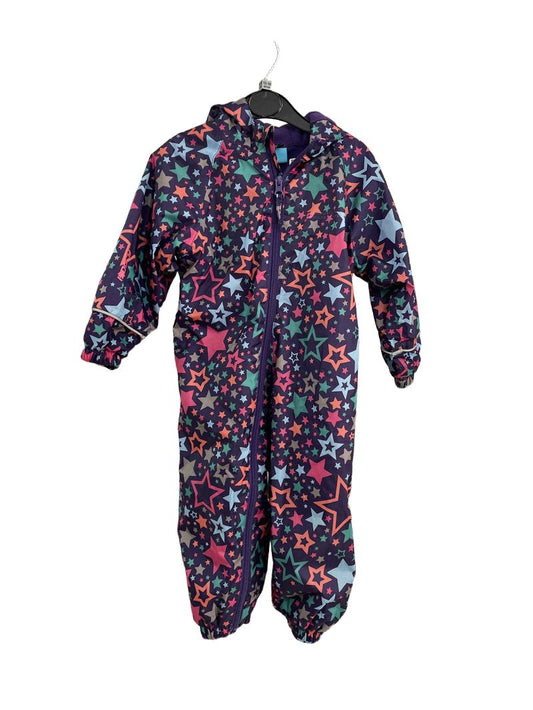 Preloved Mountain Warehouse - Purple Multicolour Star Waterproof Onesie (12-18m)