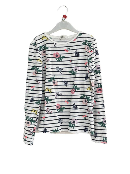 Preloved H&M - Navy White Stripe Butterfly Long-sleeved Shirt (9-10y, 8-9y)