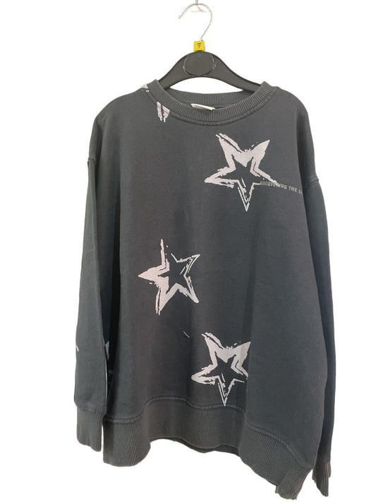Preloved Zara - Black Star Print Discovering The Space Sweatshirt (7-8y)