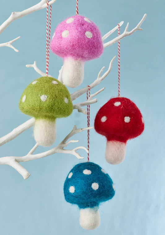 Felt Dotty Round Mushrooms