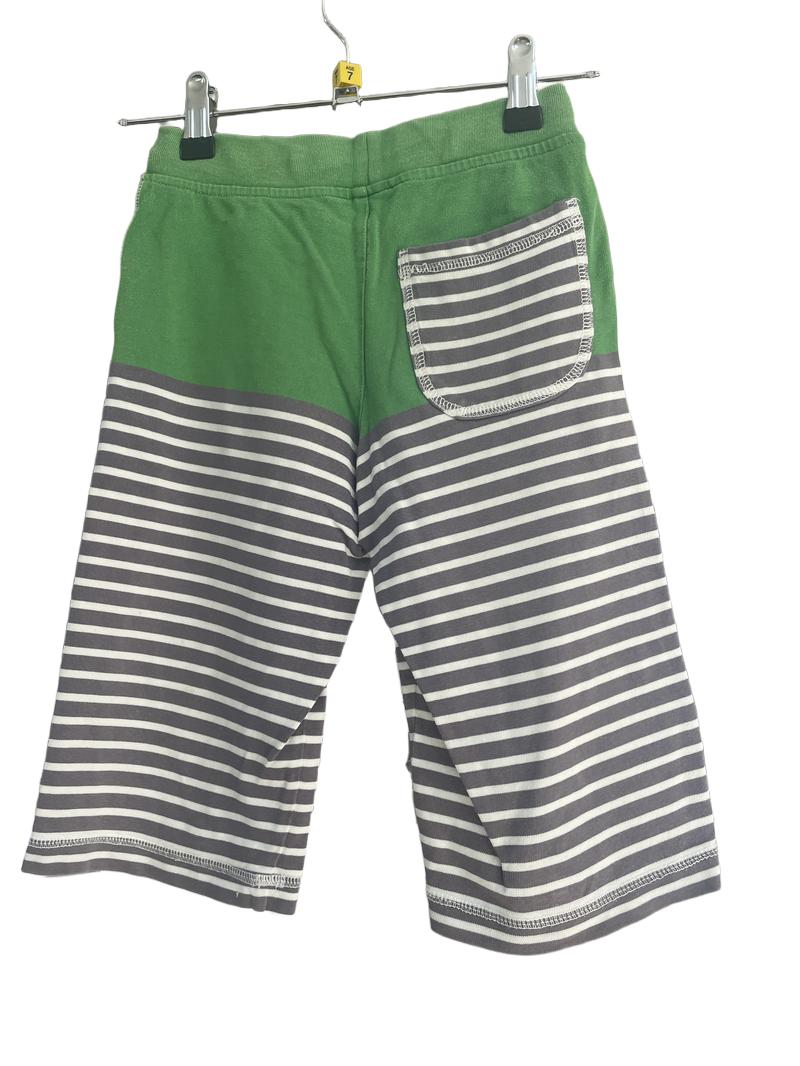 Preloved Mini Boden - Green Gray Stripe Shorts (7-8y)