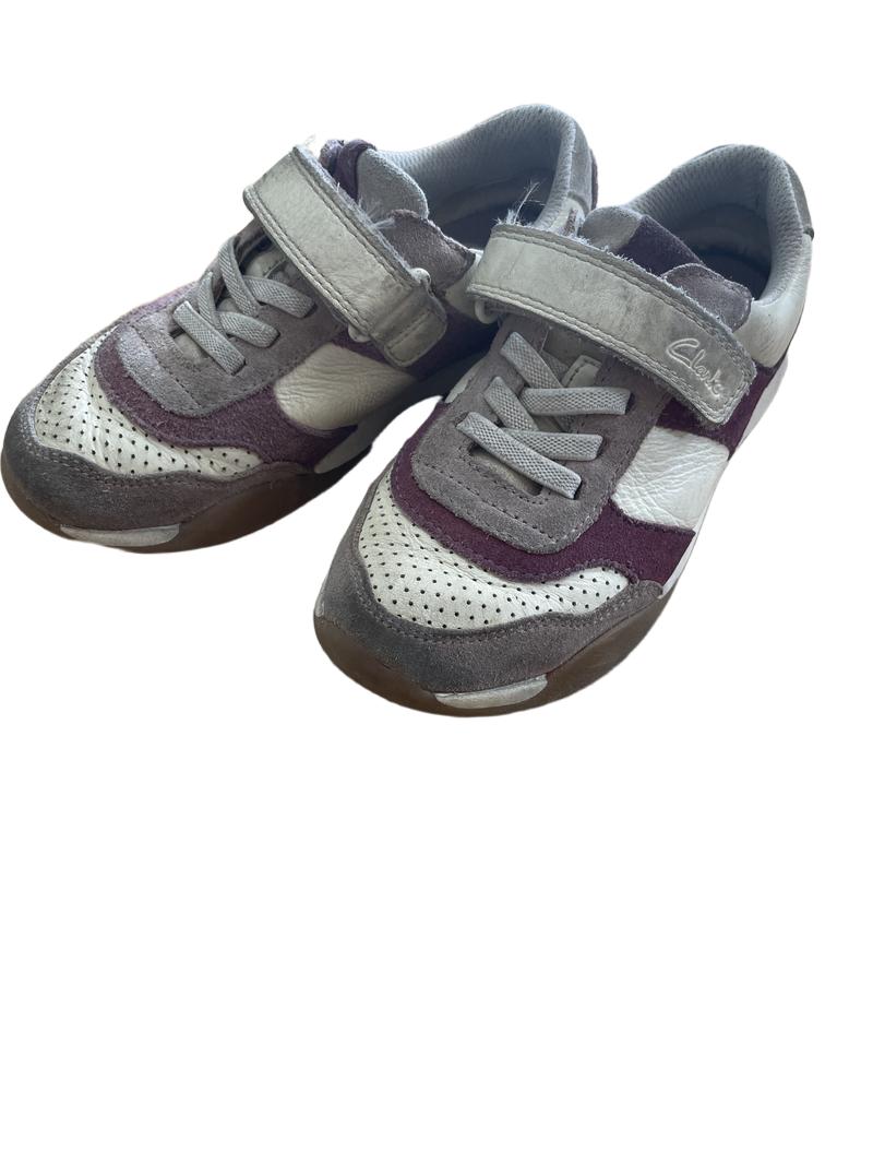 Preloved Clark's - Cream/Brown/Maroon Trainers. (11 UK)