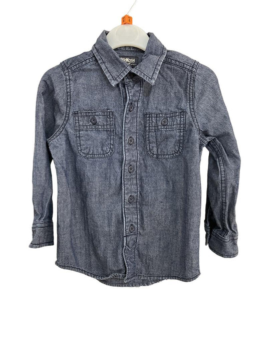 Preloved Osh Kosh - Long Sleeve Denim Shirt (4-5y) - Top