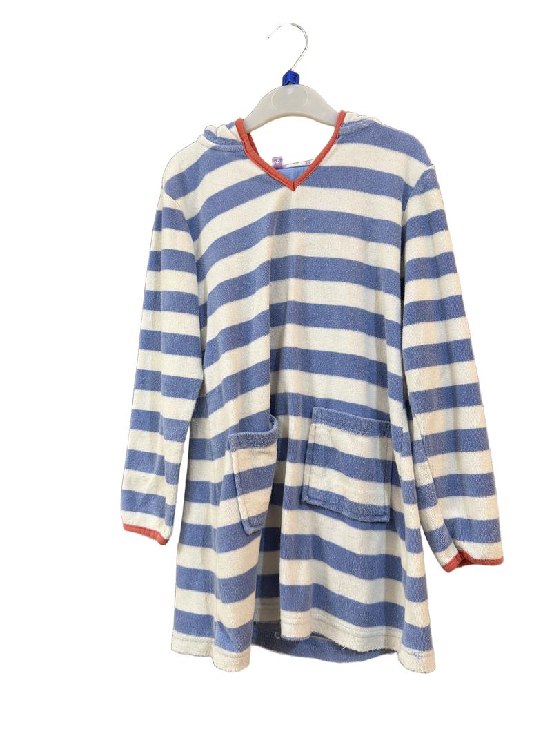 Preloved John Lewis - Blue White Toweling Robe (6-7y)