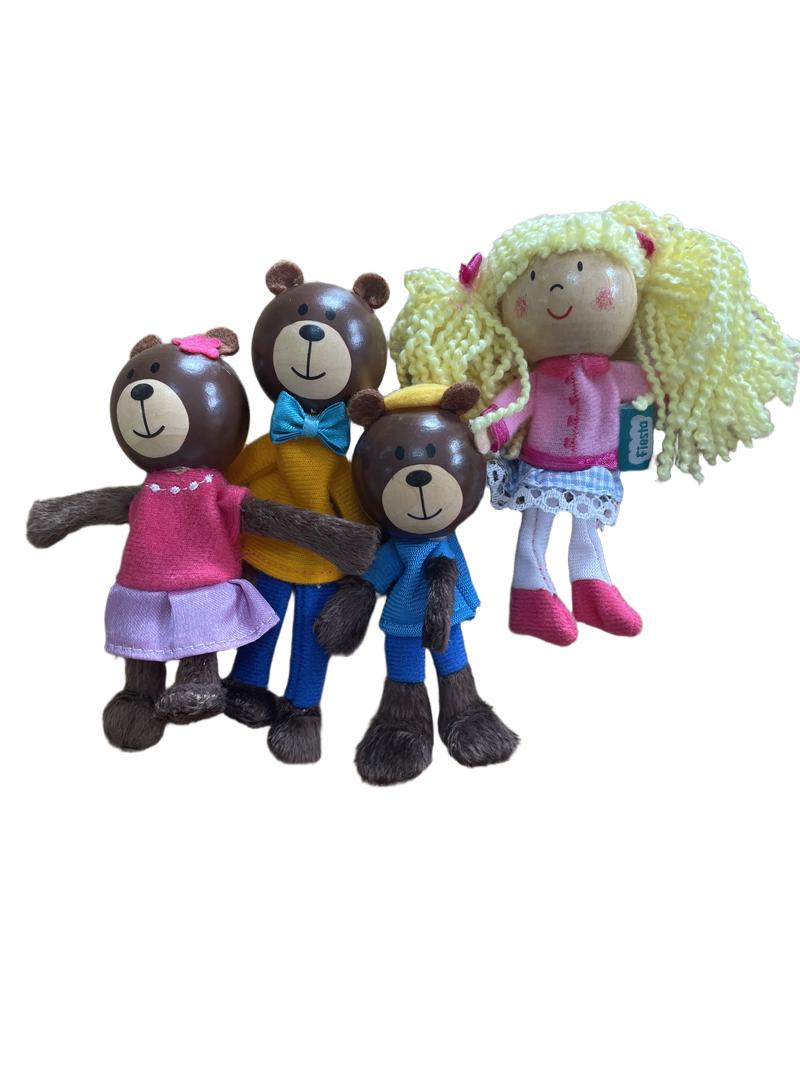 Preloved Toys - Goldilocks And The 3 Bears Story Finger Puppets. - The Puppet Company