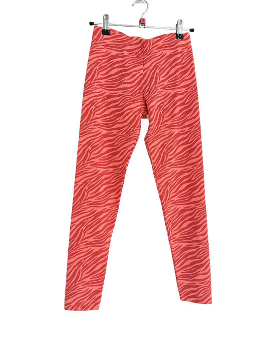 Preloved Marks & Spencer - Pink Red Zebra Stripe Leggings (10-11y)