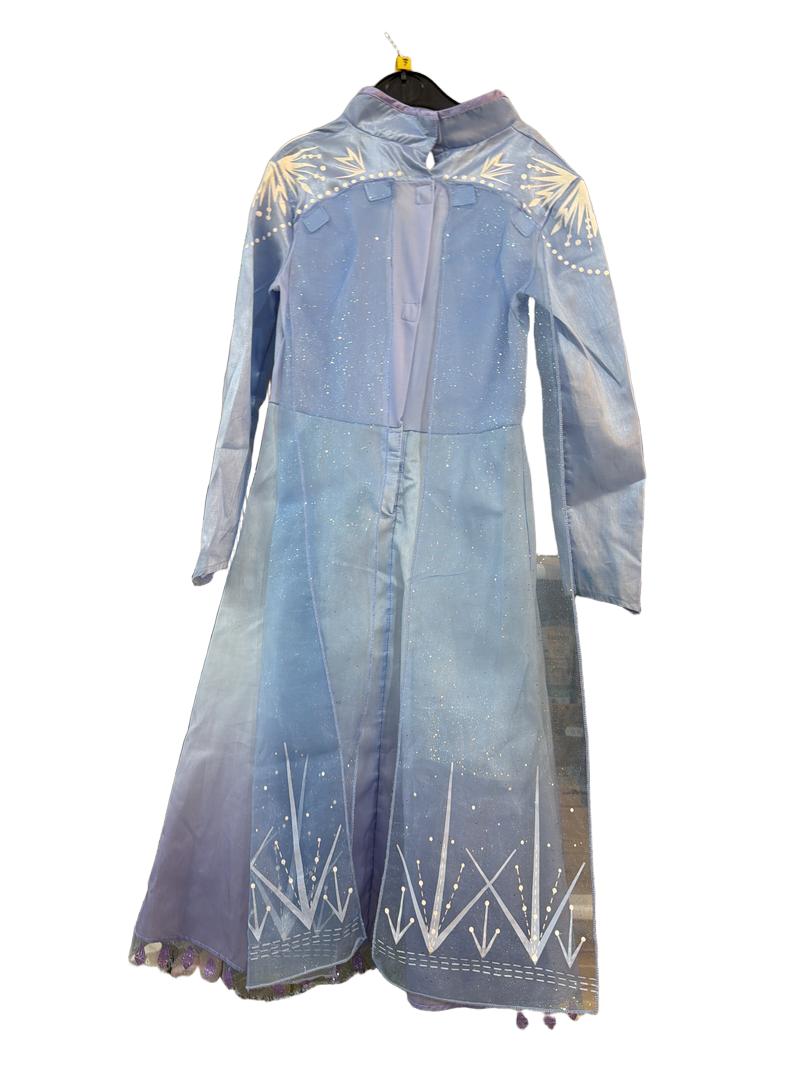 Preloved Disney - Blue Sequin Elsa Dress With Cape (7-8y)