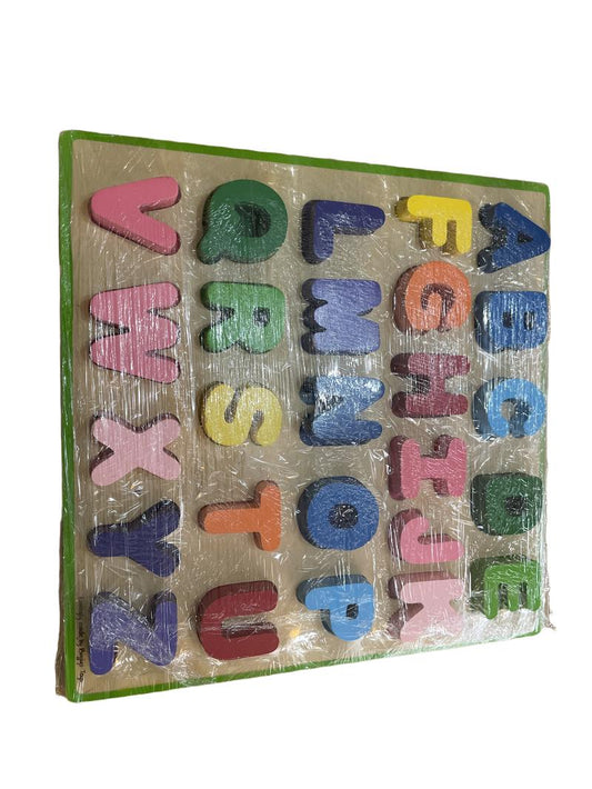 Preloved Toys - Alphabet Shape Puzzle Toy. Wooden. - Bigjigs Toys