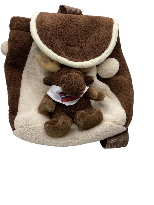 Preloved Unknown Brand - Brown Fleece Moose Mini Backpack - Accessories