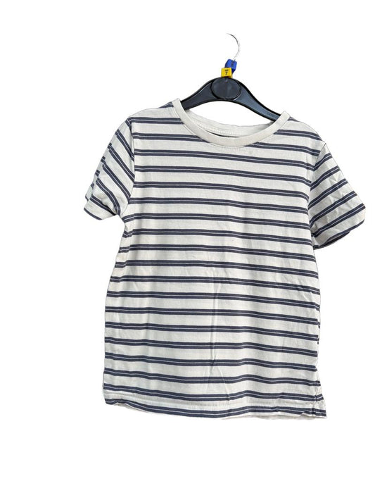 Preloved H&M - Blue White Stripe T Shirt (6-7y, 7-8y)
