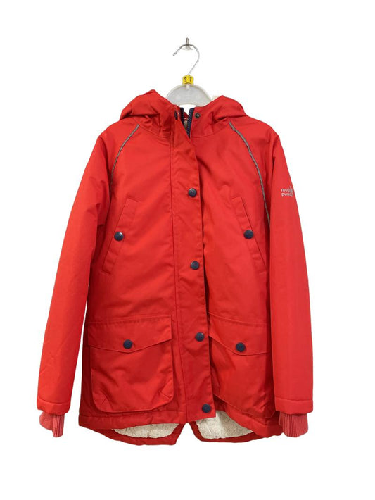 Preloved Muddy Puddles - Jacket - Red Waterproof Parka Fleece-lined Hood (7-8y)