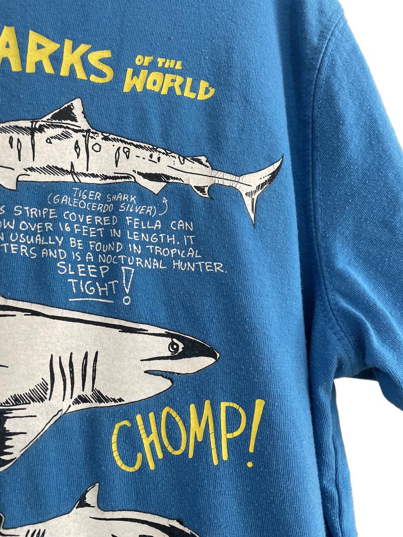 Preloved Gap Kids - Blue Shark Shirt (10-11y)
