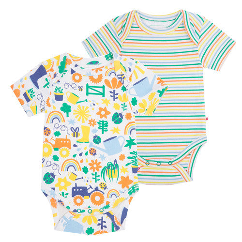 Piccalilly 2 Pack Baby Bodysuit - Potting Shed