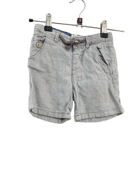 Preloved Zara Kids - Blue White Check Shorts (2-3y)