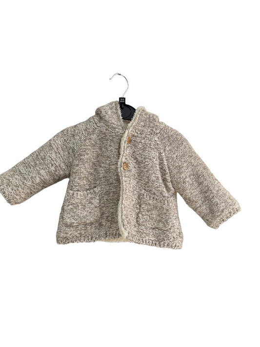 Preloved Zara - Brown Fleck Knit Fleece-lined Jumper (3-6m)