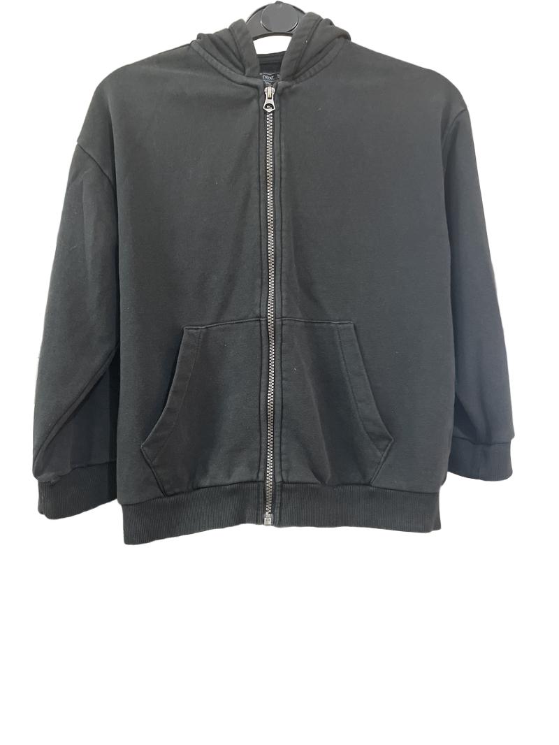 Preloved Next - Black Full Zip Hooded Jacket. (9-10y)