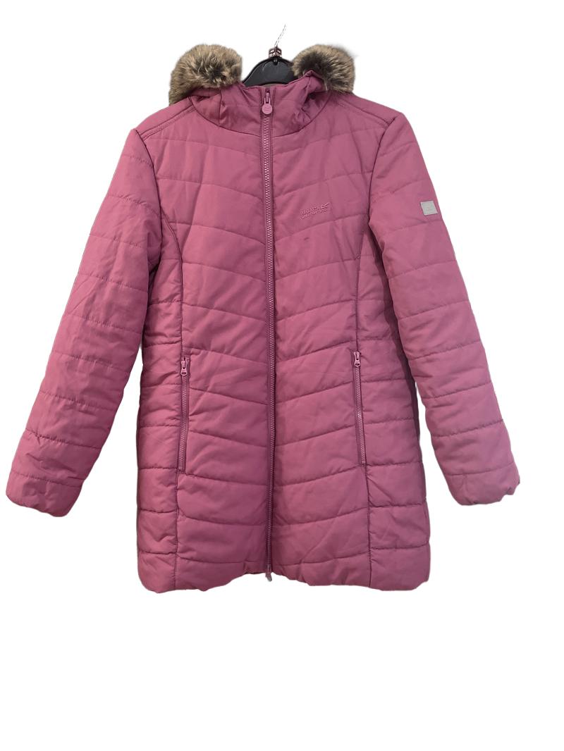 Preloved Regatta Great Outdoors - Pink Coat, Faux Fur Hood Trim. (13-14y)