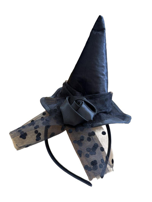Preloved Unknown Brand - Black Mini Witch Hat Fascinator Headband