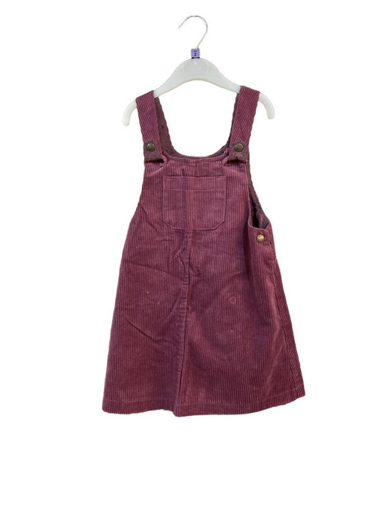 Preloved Nutmeg - Pink Corduroy Pinafore (3-4y)