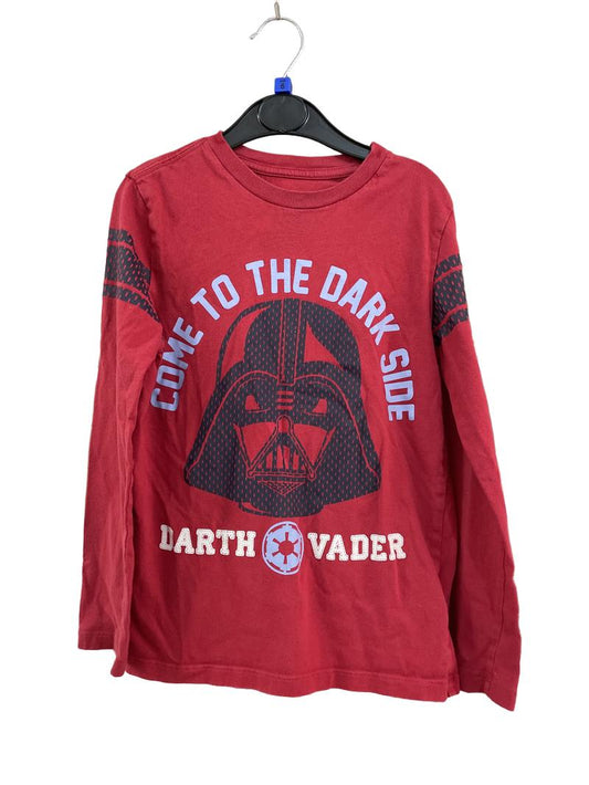 Preloved Star Wars - Red Come To The Dark Side Darth Vader Long-sleeved T Shirt, S (6-7y)