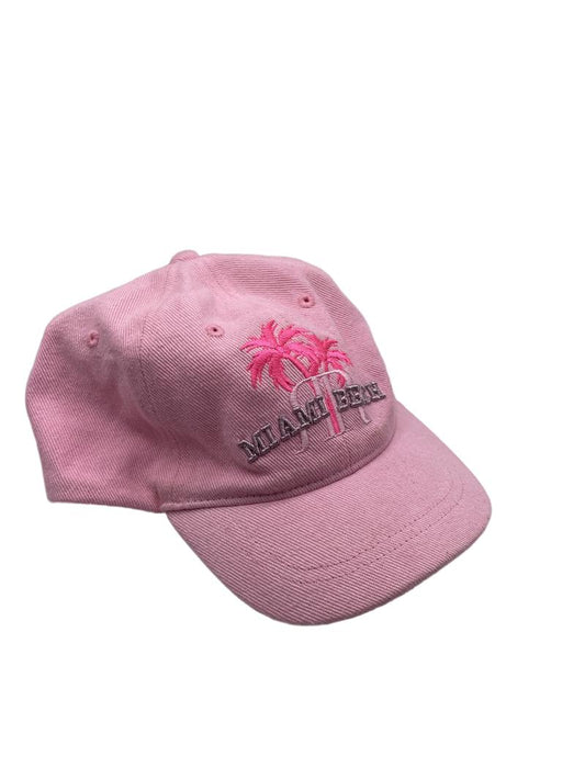 Preloved River Island - Pink Miami Beach Baseball Cap - Accessories