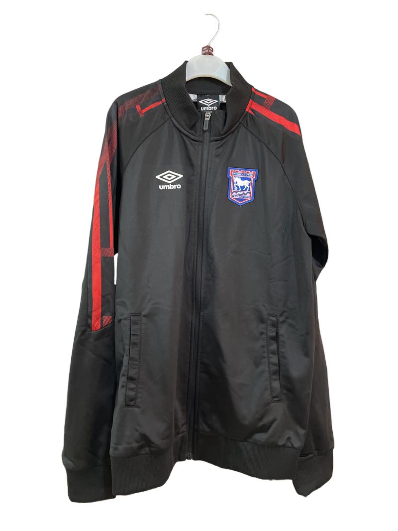 Preloved Umbro - Black Ipswich Town FC Zip Track Jacket, 158 Cm, YXL (13-14y)