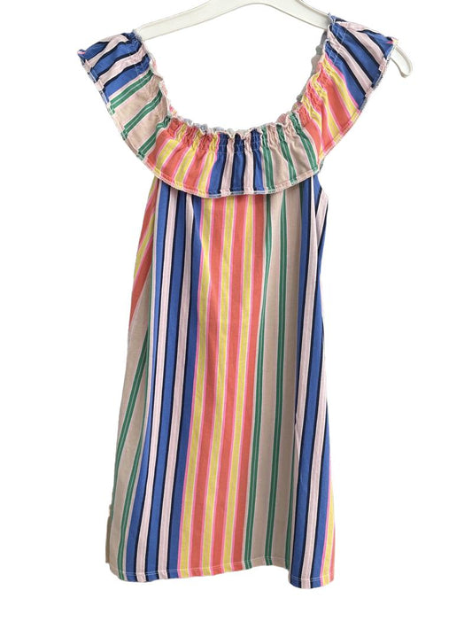 Preloved H&M - Multicolour Stripe Sleeveless Dress, Swimsuit Cover Up (11-12y) - Dress