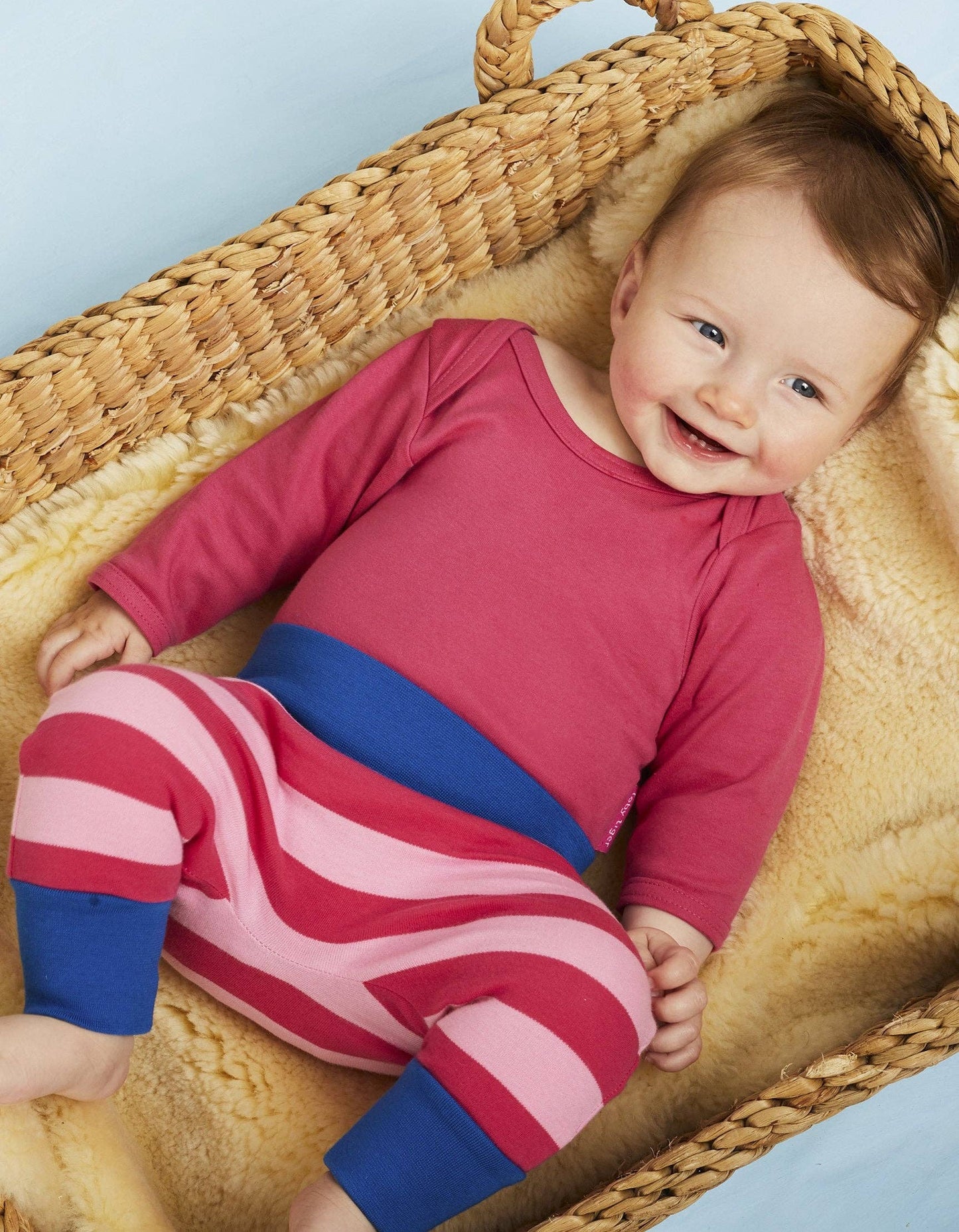 Organic Pink Basic Long-Sleeved Baby Bodysuit