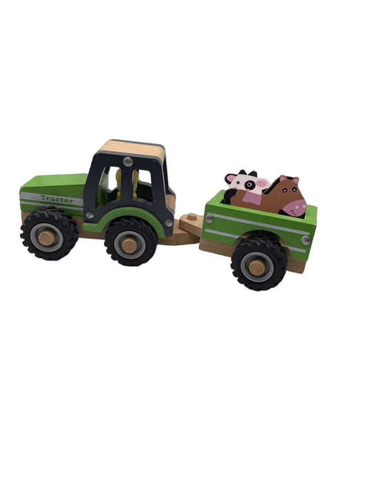 Preloved Wooden Tractor Trailer - New Classic Toys