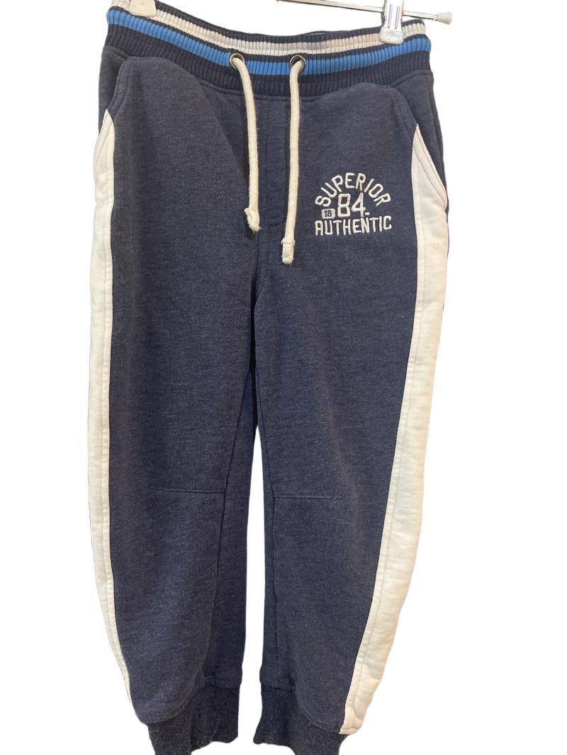 Preloved Red Fox - Navy Tracksuit Stripe Joggers (4-5y)