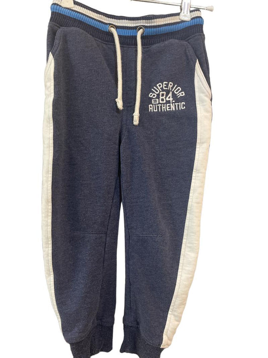 Preloved Red Fox - Navy Tracksuit Stripe Joggers (4-5y)