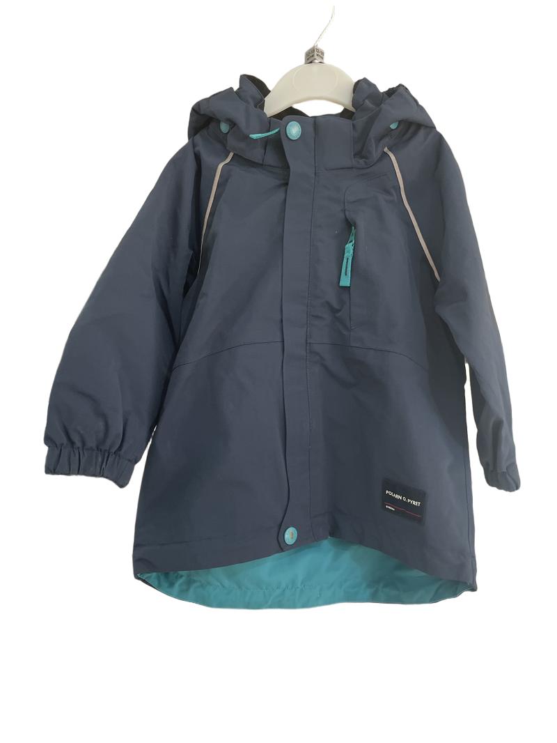Preloved Polarn O. Pyret - Navy And Blue Waterproof Jacket (12-18m)
