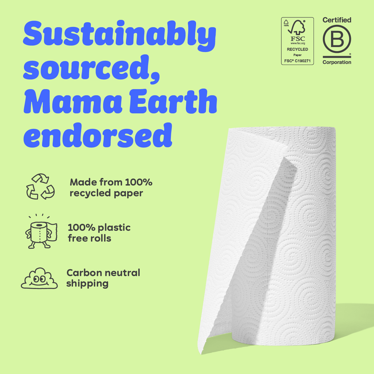 Forest Friendly Kitchen Roll (6 Rolls) - Who Gives A Crap