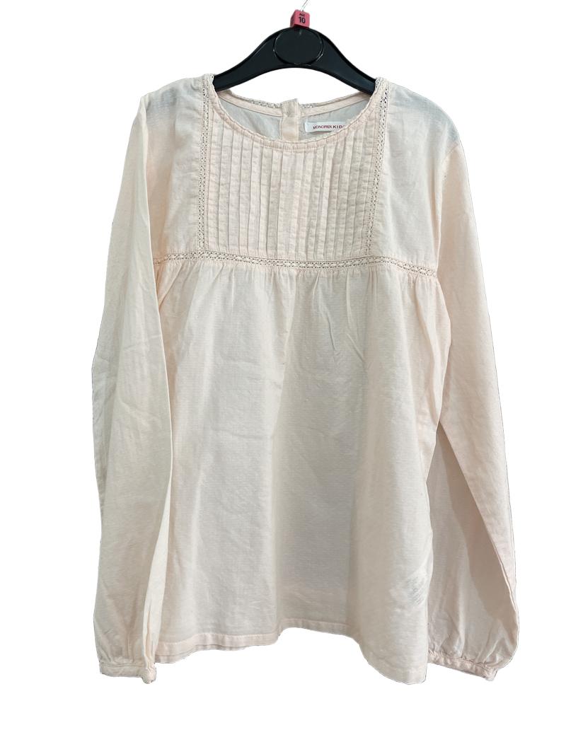 Preloved Monoprix Kids - Pink Cotton Long-sleeved Shirt (10-11y)