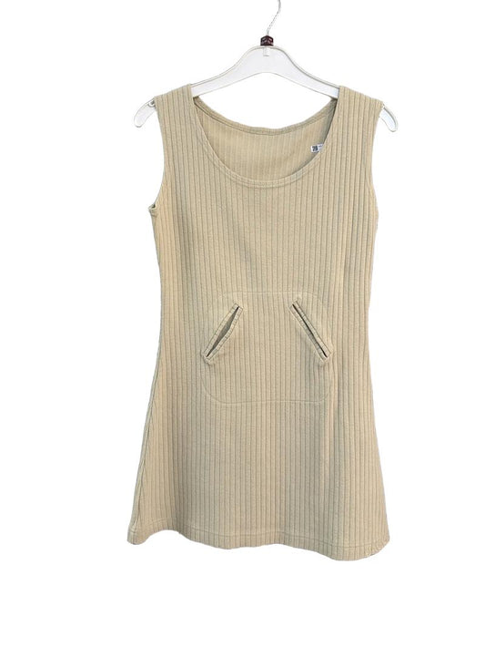 Preloved Bockal - Beige Ribbed Sleeveless Dress (13-14y)