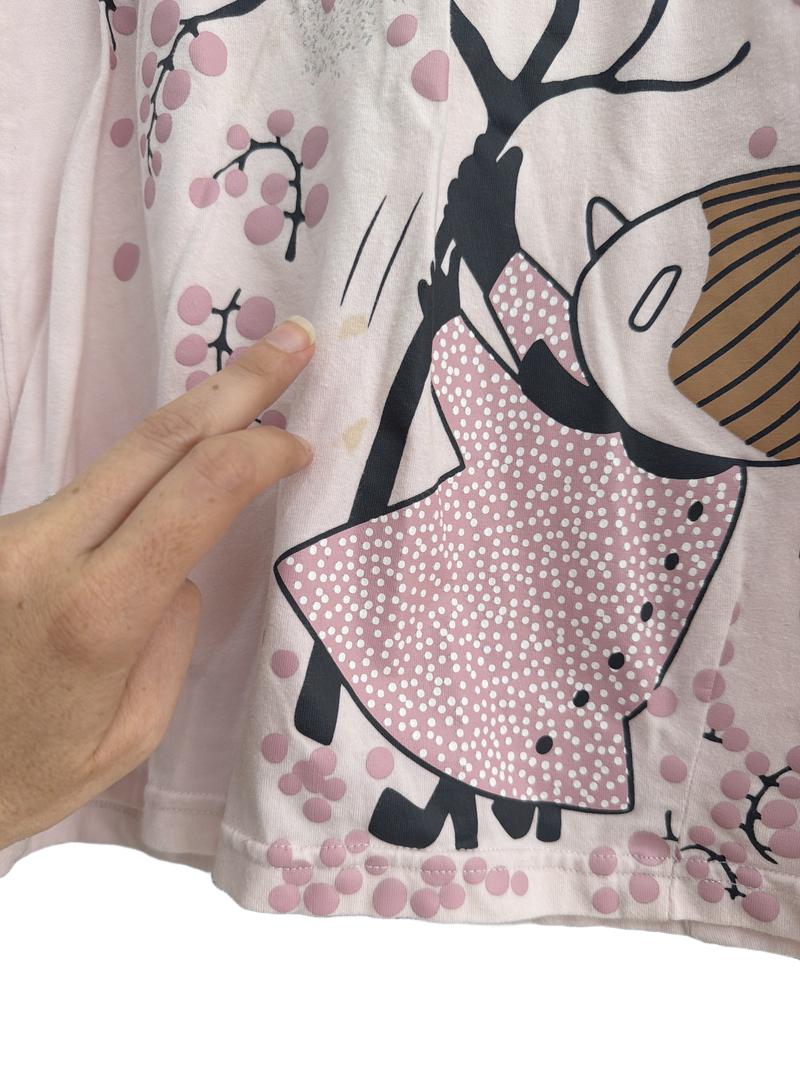 Preloved Martinex - Pink Cherry Blossom Tree Graphic Long-sleeved Top (4-5y)