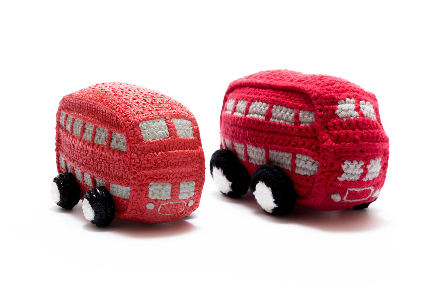 London Bus Toy, Bath Toy and Teether, Natural Rubber Red