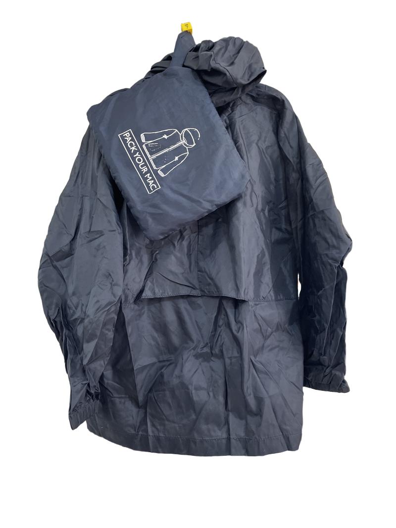 Preloved Bag The Kag - Navy Waterproof Jacket And Packing Pouch, Size 26 (7-8y)