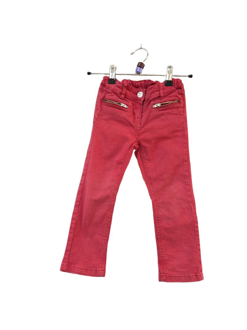 Preloved Palomino - Red Jeans With Zip Pockets, 98 Cm (3-4y)