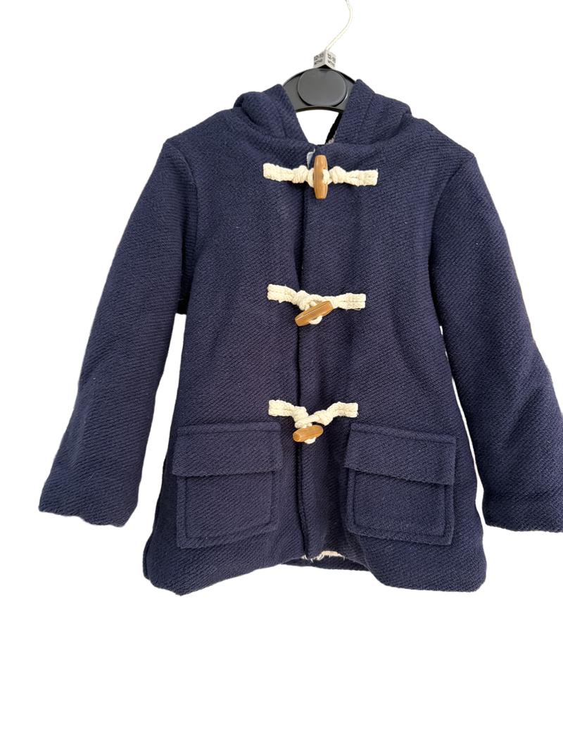 Preloved John Lewis - Navy Fleece-lined Button Cardigan Jumper (12-18m)
