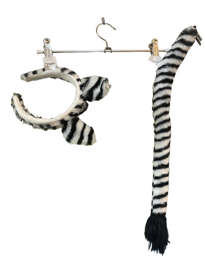 Preloved Ravensden - Zebra Ear Headband And Tail