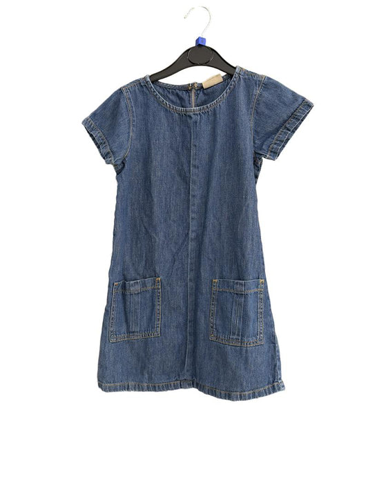 Preloved Next - Blue Denim Short Sleeve Dress (6-7y)