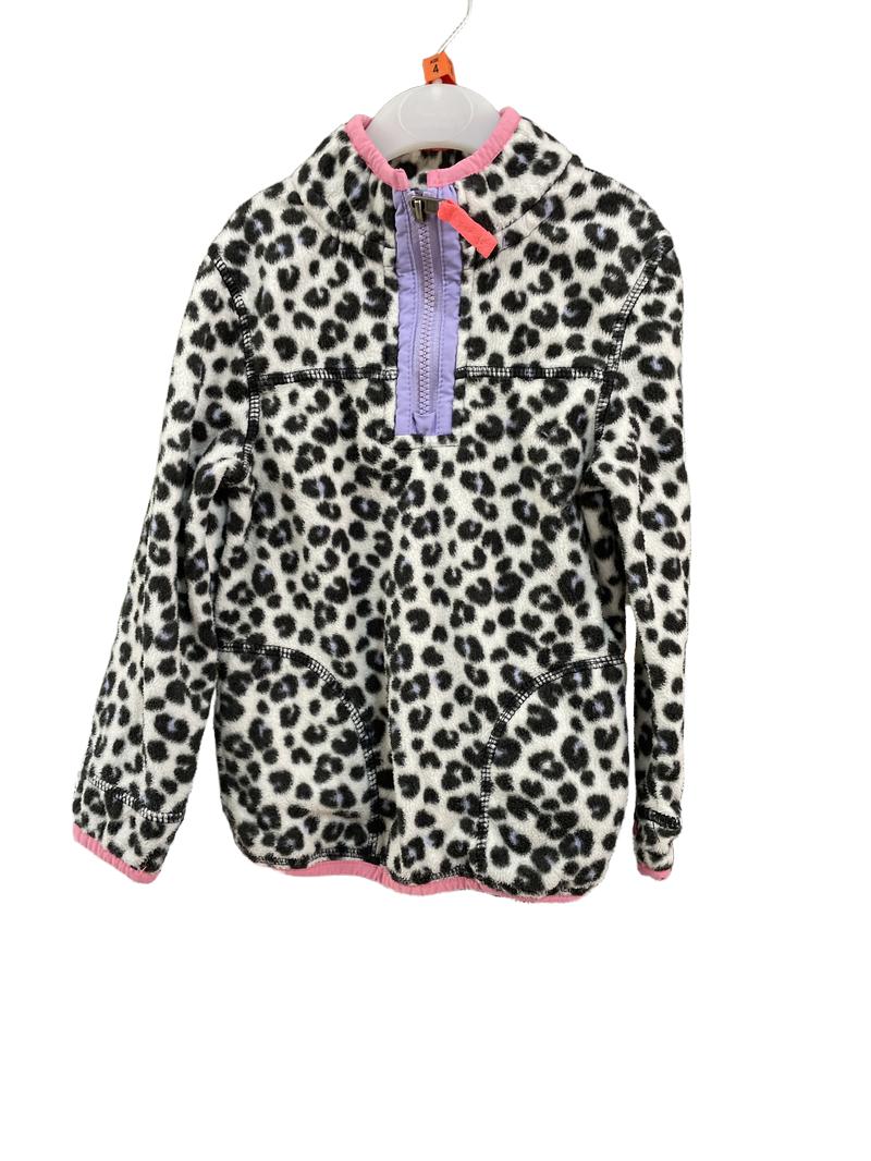 Preloved Marks & Spencer - Leopard Print Half-zip Fleece (4-5y)