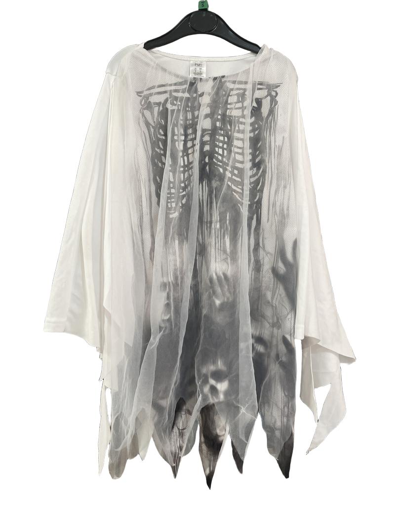 Preloved F&F - Halloween Ghost Skeleton Top/Dress (5-6y)